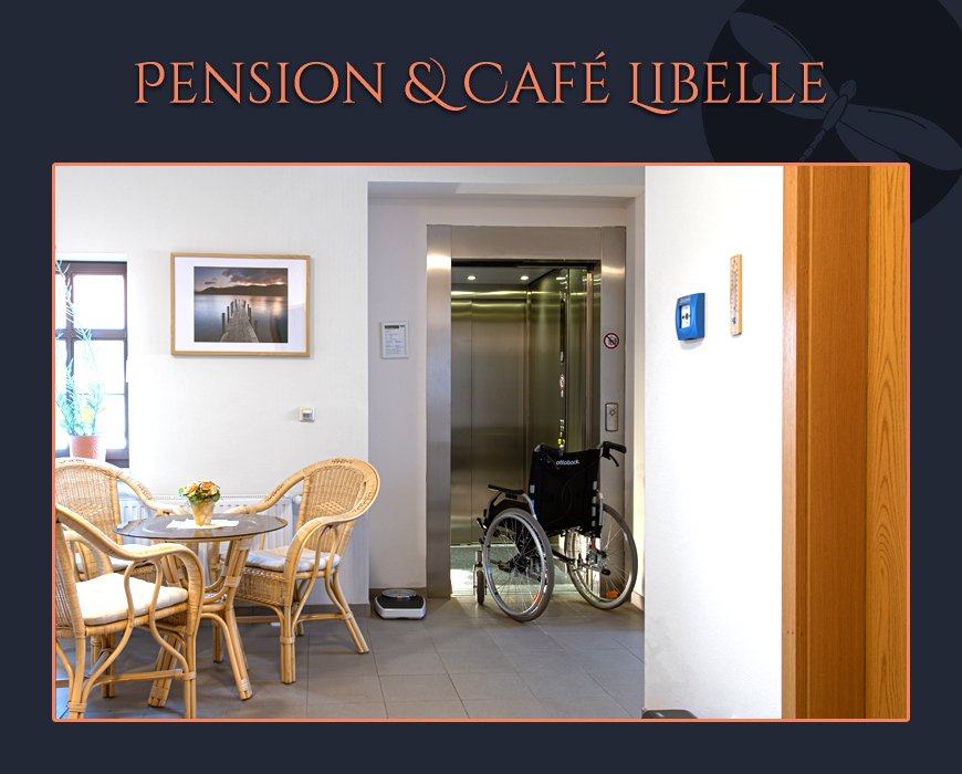 Pension Cafe Libelle Elxleben Arnstadt Erfurt - Treppenhaus Lift