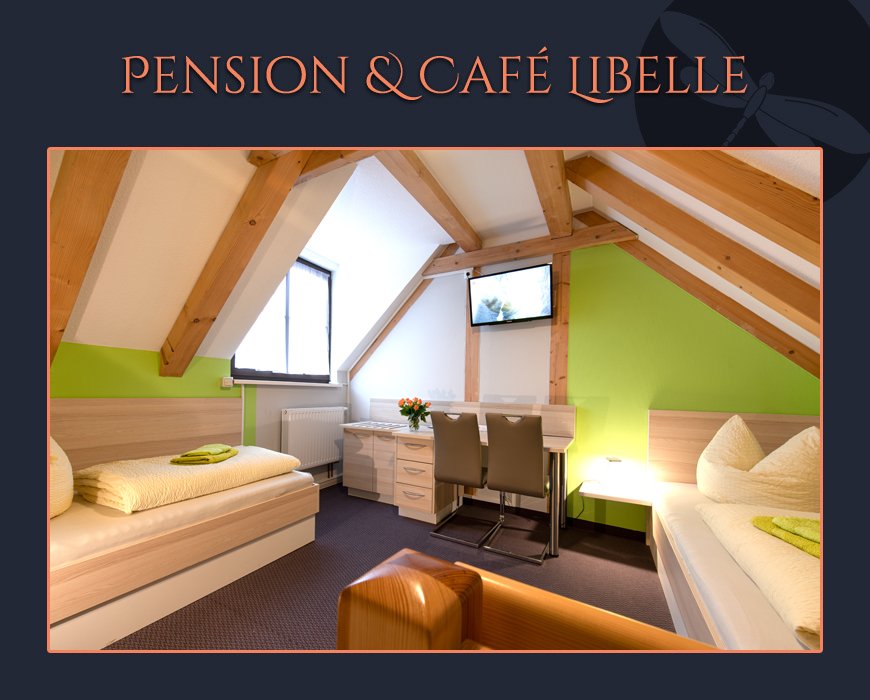 Pension Cafe Libelle Elxleben Arnstadt Erfurt - Zimmer für 4 Personen obere Etage